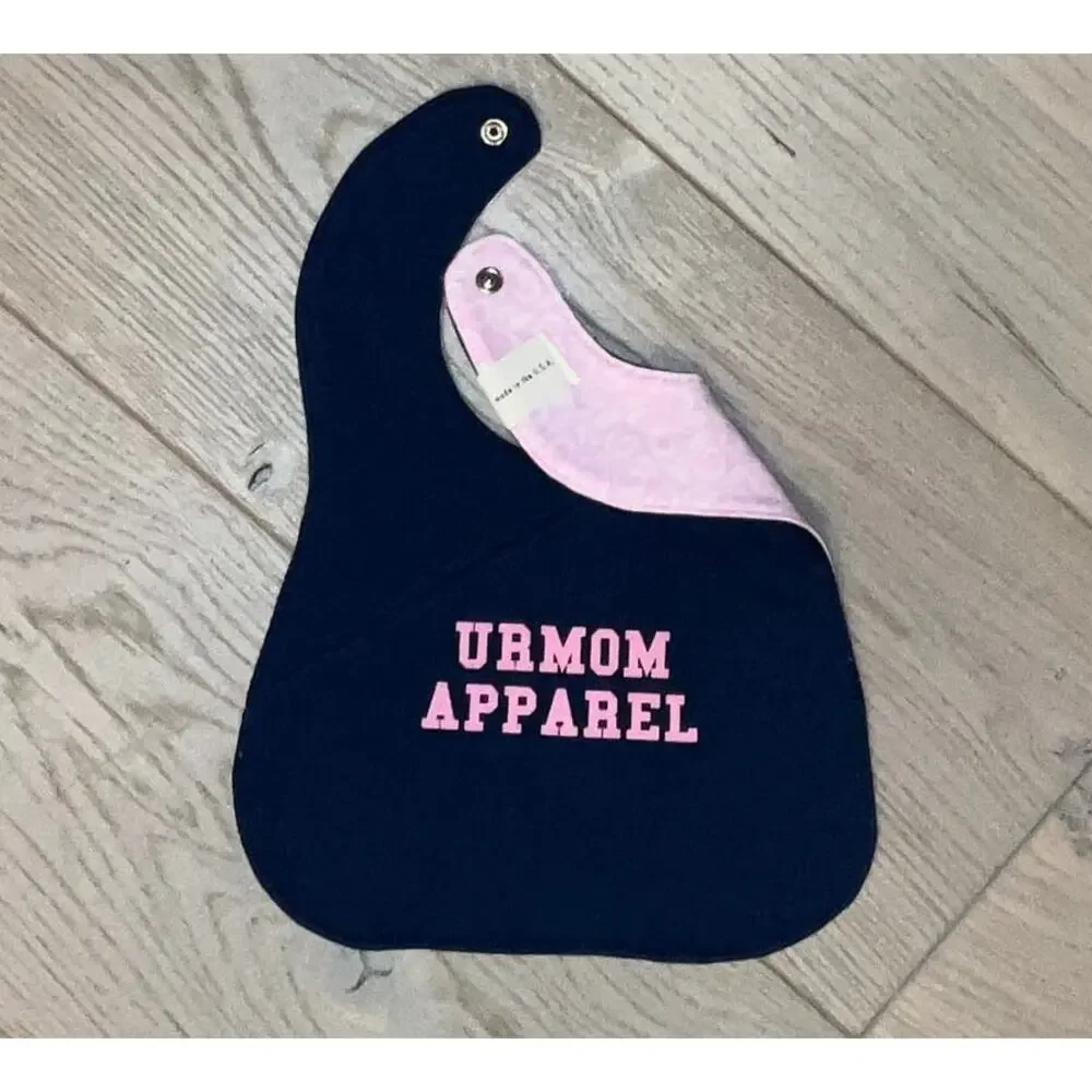 ✨ Shuggie Fierce Upcycled Sassafras URMom Apparel Reversible Baby Bib✨QUICK SHIP
